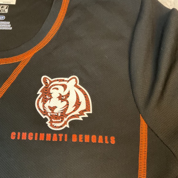 Cincinnati Bengals Womens Black Orange TX3 Cool Long Sleeve Shirt Size S P - Picture 3 of 6